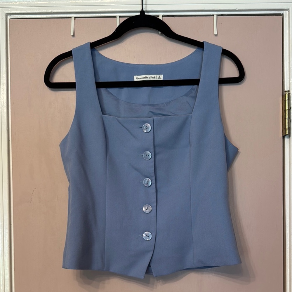 Abercrombie Blue Button-Up Women's Top